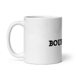 White glossy mug